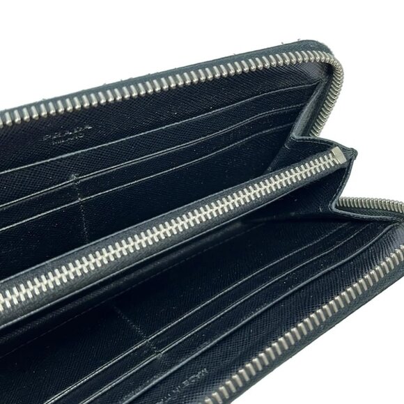 PRADA - Black Nylon Long Wallet - Picture 3 of 5